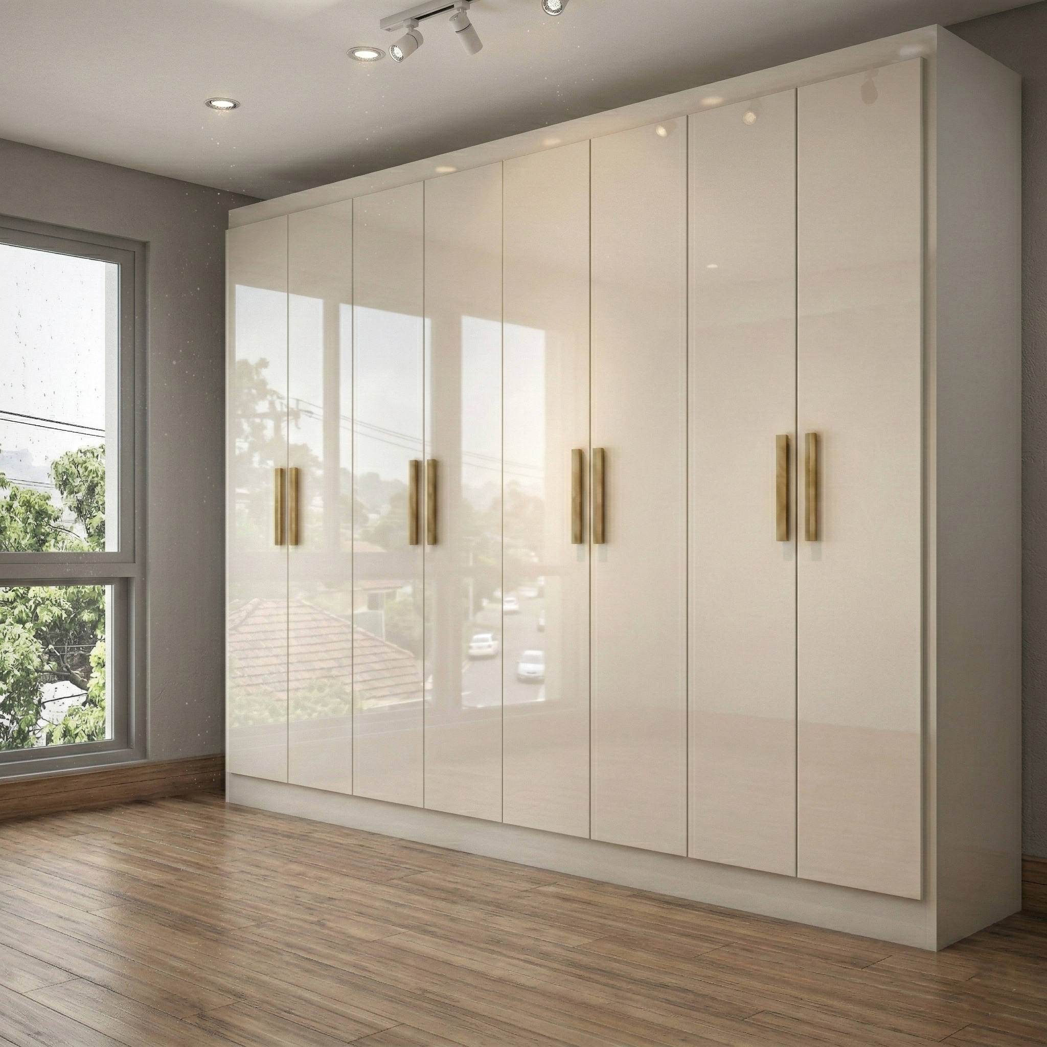 Guarda-Roupa Casal Paris 8 Portas Branco