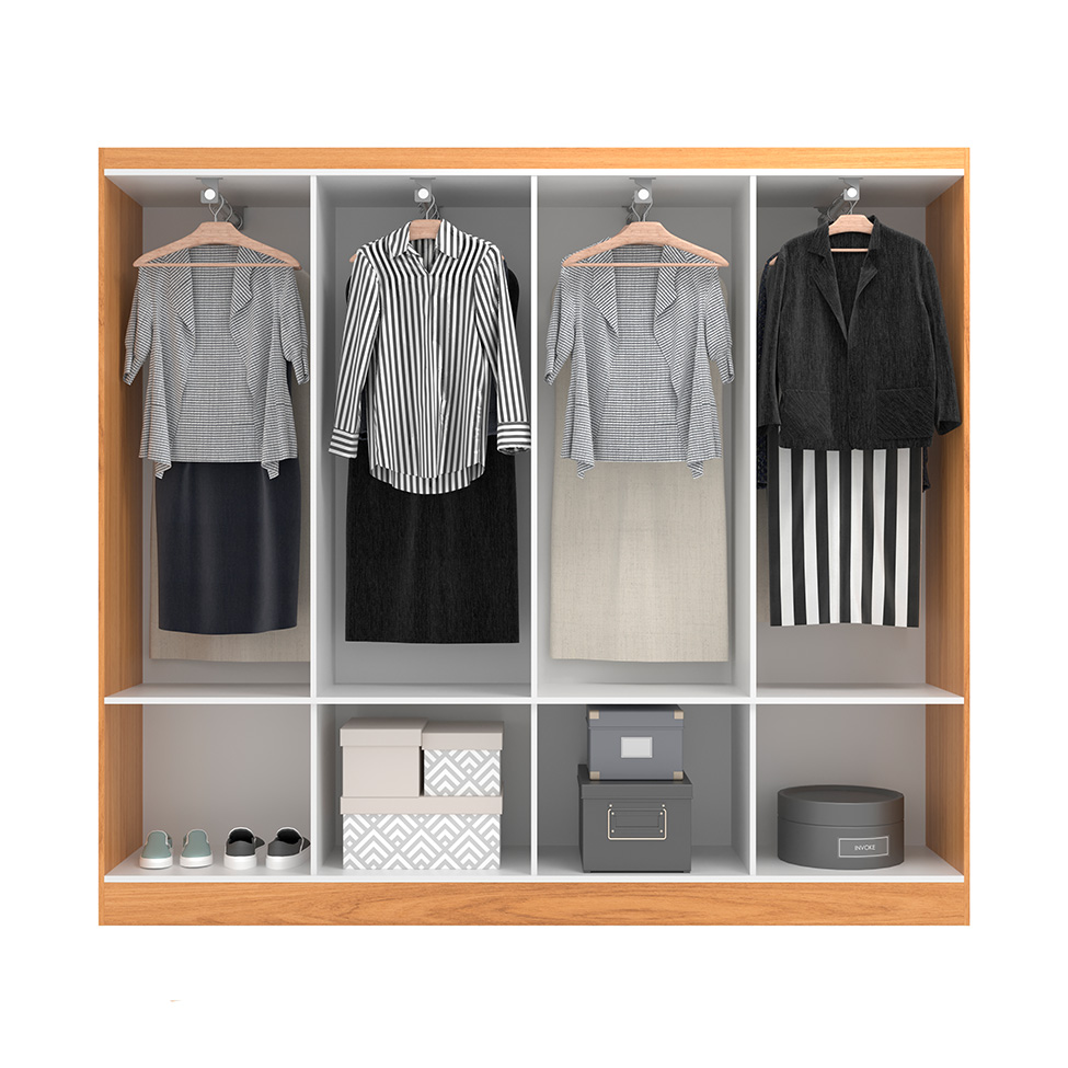 Guarda-Roupa Casal Paris 8 Portas Cinamomo