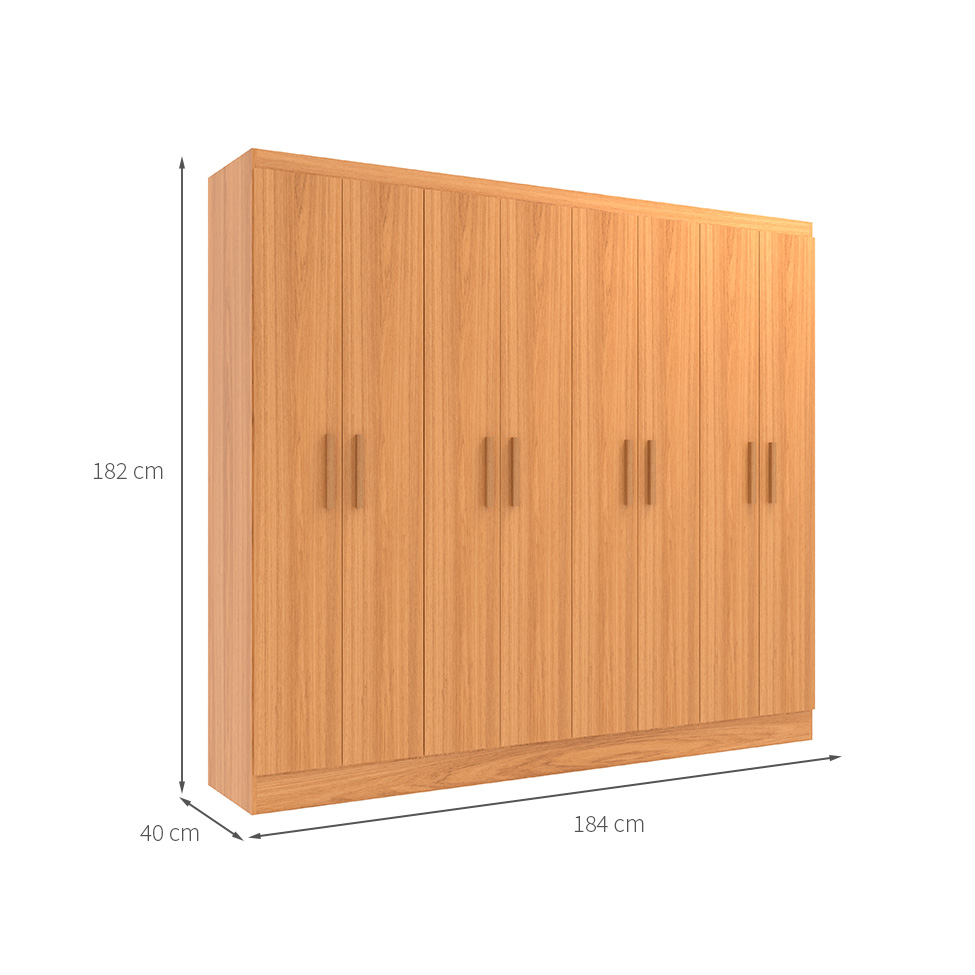 Guarda-Roupa Casal Paris 8 Portas Cinamomo