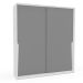 Guarda-Roupa Casal Porto 2 Portas 2 Gavetas Branco e Cinza