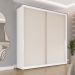 Guarda-Roupa Casal Porto 2 Portas 2 Gavetas Branco e Creme