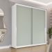 Guarda-Roupa Casal Porto 2 Portas 2 Gavetas Branco e Verde