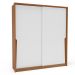 Guarda-Roupa Casal Porto 2 Portas 2 Gavetas Freijó Branco