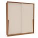 Guarda-Roupa Casal Porto 2 Portas 2 Gavetas Freijó e Creme