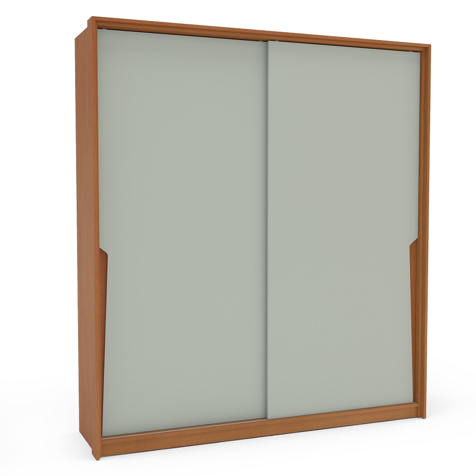 Guarda-Roupa Casal Porto 2 Portas 2 Gavetas Freijó e Verde