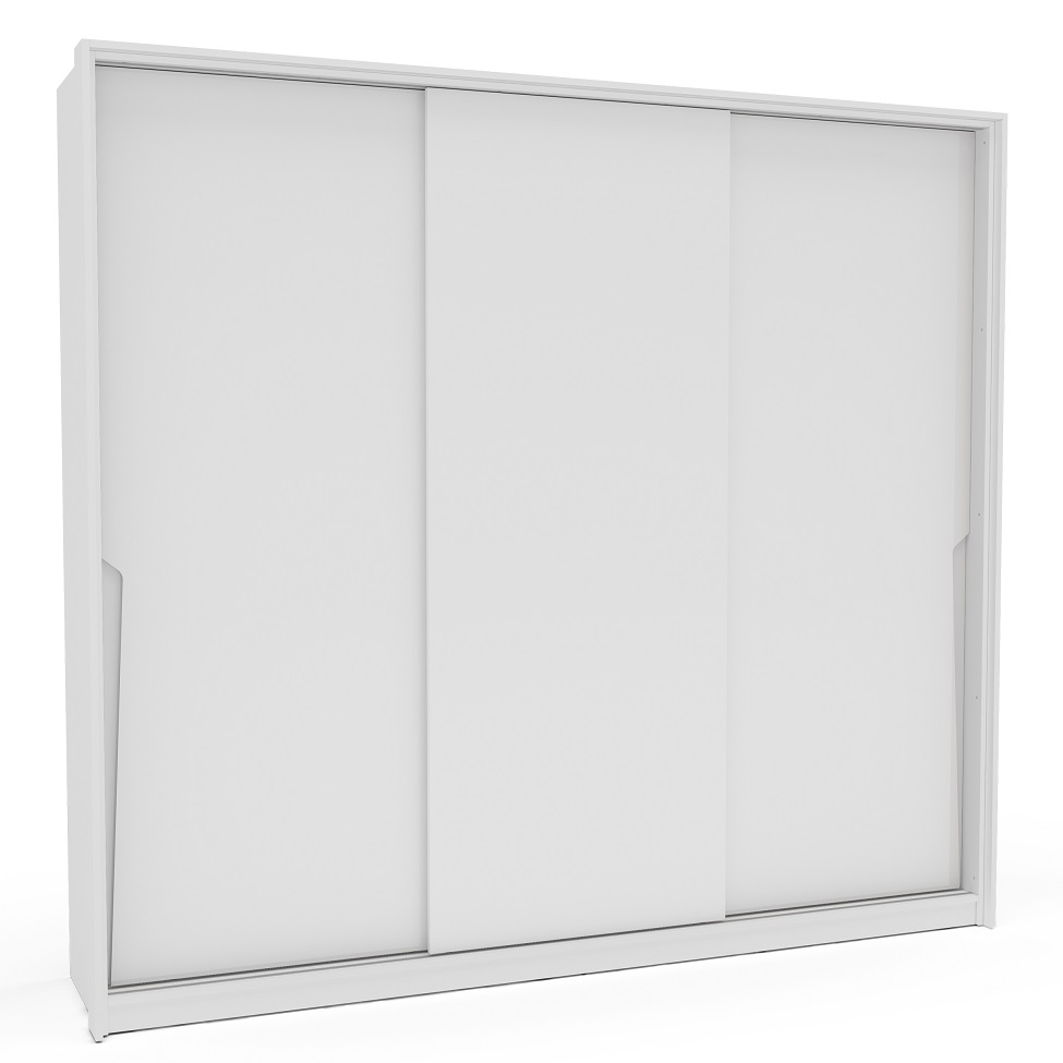 Guarda-Roupa Casal Porto 3 Portas 4 Gavetas Branco