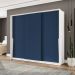 Guarda-Roupa Casal Porto 3 Portas 4 Gavetas Branco e Azul