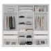 Guarda-Roupa Casal Porto 3 Portas 4 Gavetas Branco e Azul