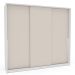 Guarda-Roupa Casal Porto 3 Portas 4 Gavetas Branco e Creme