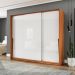 Guarda-Roupa Casal Porto 3 Portas 4 Gavetas Freijó e Branco