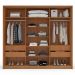 Guarda-Roupa Casal Porto 3 Portas 4 Gavetas Freijó e Branco