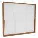 Guarda-Roupa Casal Porto 3 Portas 4 Gavetas Freijó e Branco