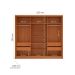 Guarda-Roupa Casal Porto 3 Portas 4 Gavetas Freijó e Creme