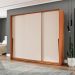 Guarda-Roupa Casal Porto 3 Portas 4 Gavetas Freijó e Creme