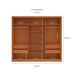 Guarda-Roupa Casal Porto 3 Portas 4 Gavetas Freijó e Verde