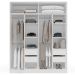 Guarda-Roupa Casal Porto 4 Portas 4 Gavetas Branco e Azul