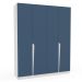 Guarda-Roupa Casal Porto 4 Portas 4 Gavetas Branco e Azul