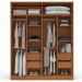 Guarda-Roupa Casal Porto 4 Portas 4 Gavetas Freijó e Branco