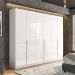 Guarda-Roupa Casal Porto 6 Portas 4 Gavetas Branco