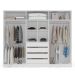 Guarda-Roupa Casal Porto 6 Portas 4 Gavetas Branco e Azul