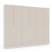 Guarda-Roupa Casal Porto 6 Portas 4 Gavetas Branco e Creme