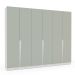 Guarda-Roupa Casal Porto 6 Portas 4 Gavetas Branco e Verde
