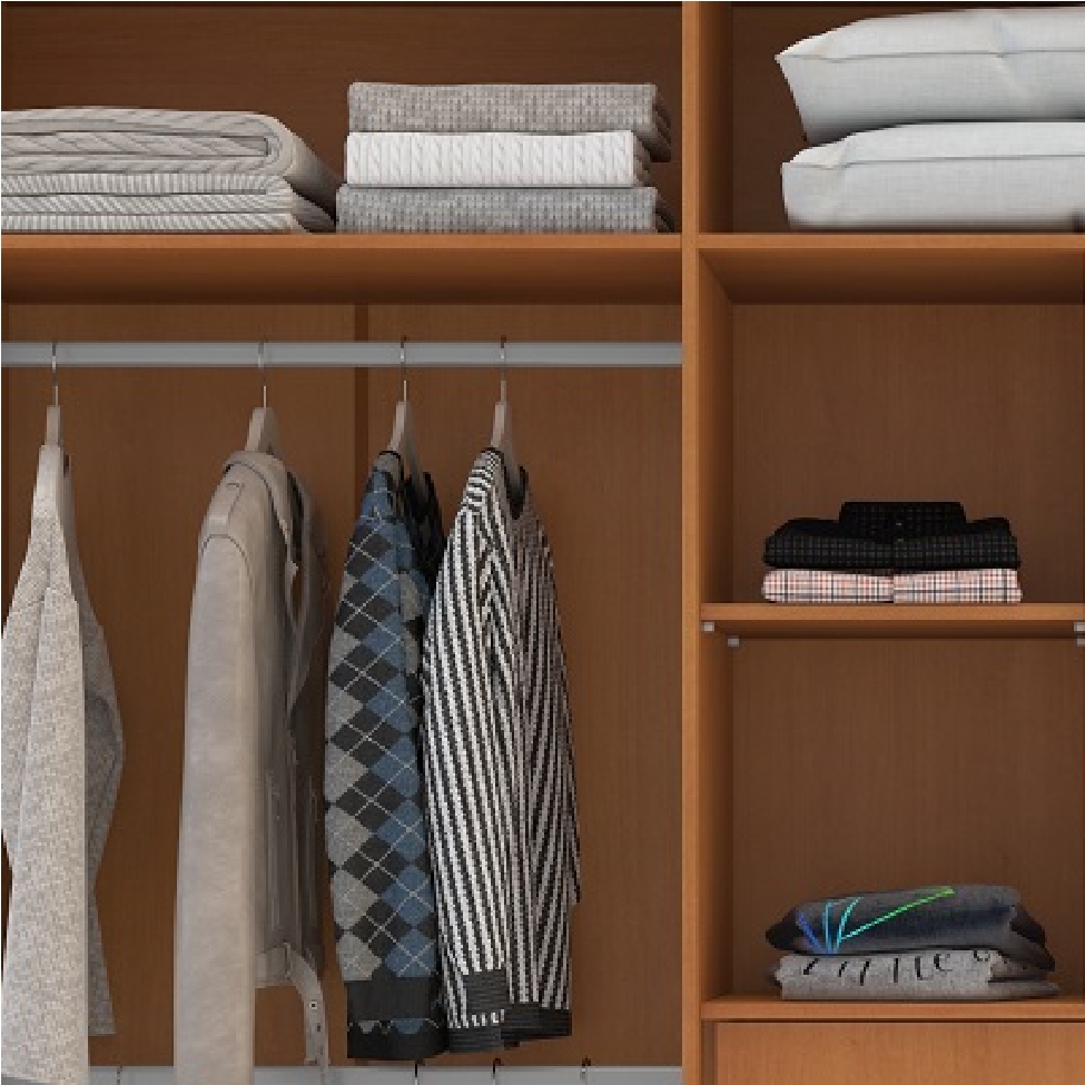 Guarda-Roupa Casal Porto 6 Portas 4 Gavetas Freijó e Azul