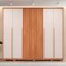 Guarda-Roupa Casal Poseidon Ripado 6 Portas 6 Gavetas Freijó e Off White