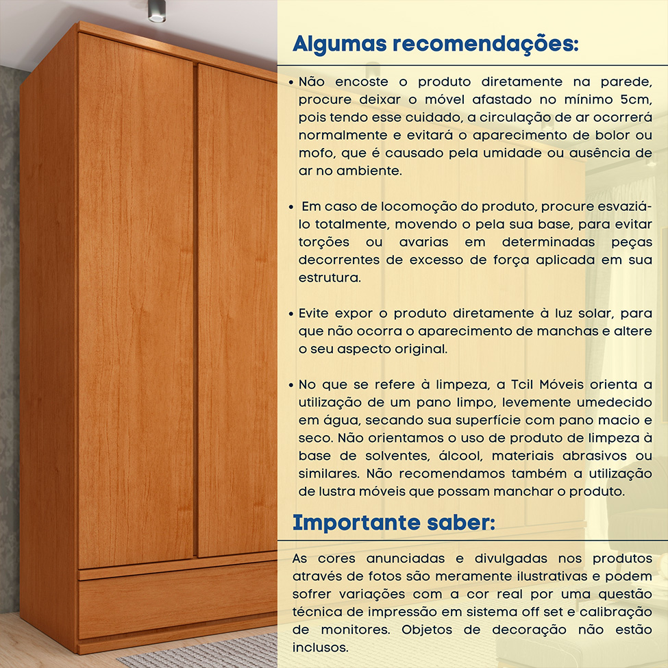 Guarda-Roupa Casal Positano 6 PT 9 GV Cinamomo