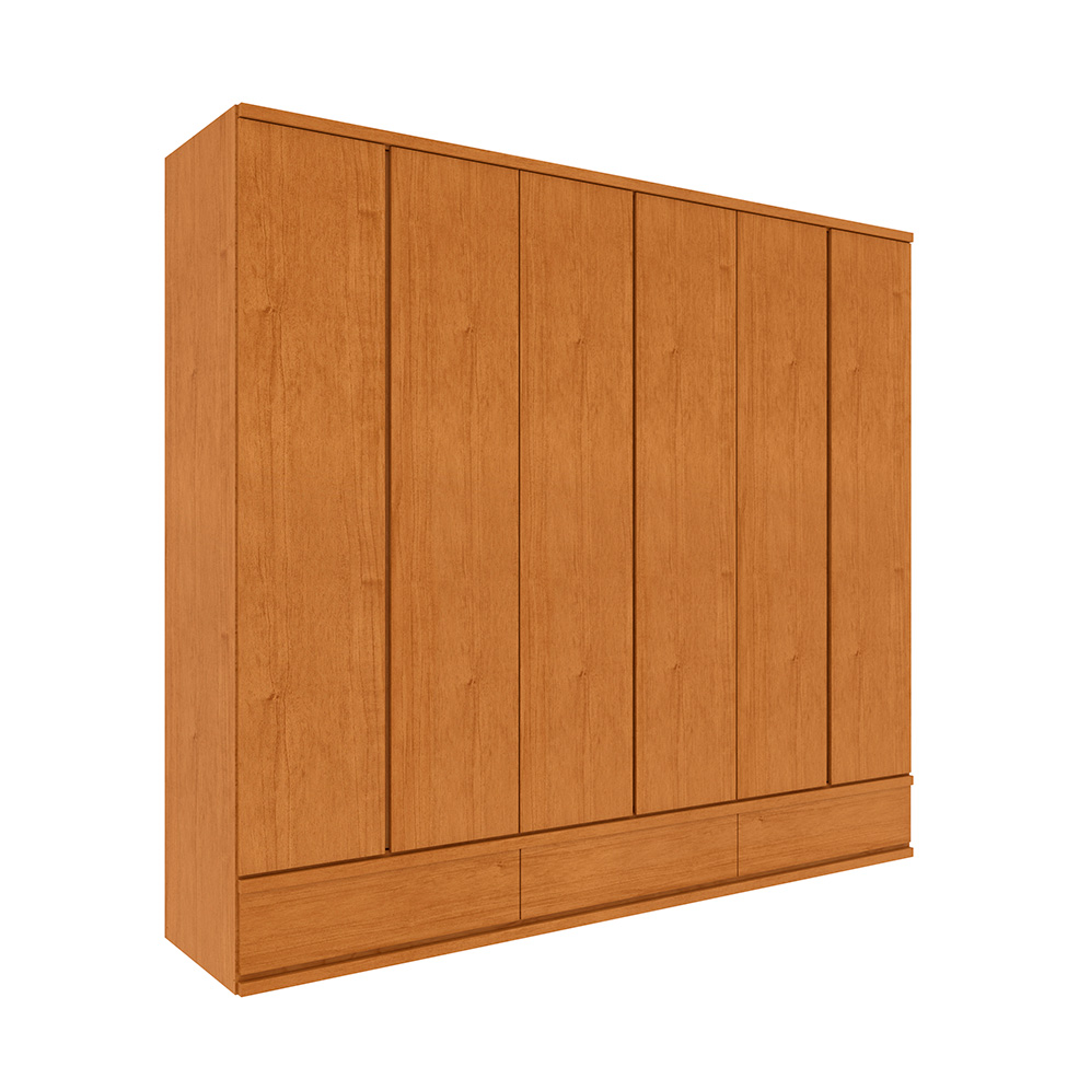Guarda-Roupa Casal Positano 6 Portas 9 Gavetas Cinamomo