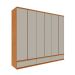 Guarda-Roupa Casal Positano 6 Portas 9 Gavetas Cinamomo e Off White