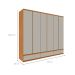 Guarda-Roupa Casal Positano 6 Portas 9 Gavetas Cinamomo e Off White