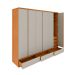 Guarda-Roupa Casal Positano 6 Portas 9 Gavetas Cinamomo e Off White