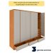 Guarda-Roupa Casal Positano 6 Portas 9 Gavetas Cinamomo e Off White