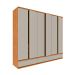 Guarda-Roupa Casal Positano 6 Portas 9 Gavetas Cinamomo e Off White
