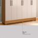 Guarda-Roupa Casal Prático 6 Portas 3 Gavetas Amêndoa e Off White