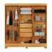 Guarda-Roupa Casal Prático 6 Portas 3 Gavetas Cinamon e Off White