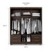 Guarda-Roupa Casal Primacy 6 Portas 4 Gavetas Capuccino Wood