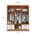 Guarda-Roupa Casal Primacy 6 Portas 4 Gavetas Freijó Wood e Off White