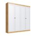 Guarda-Roupa Casal Provençal 4 PT 2 GV Savana e Branco