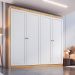 Guarda-Roupa Casal Provençal 4 PT 2 GV Savana e Branco
