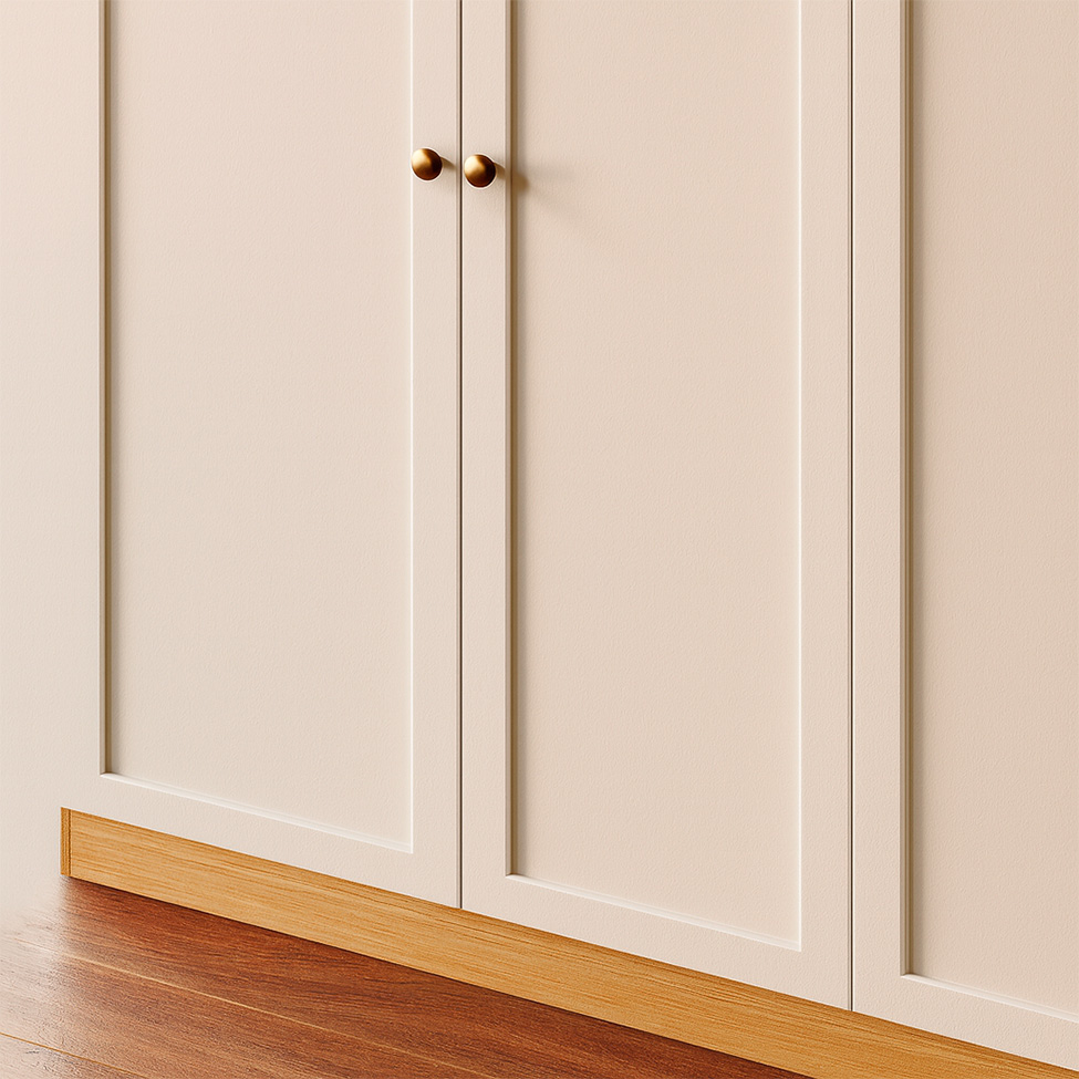 Guarda-Roupa Casal Provençal 4 PT 2 GV Savana e Branco