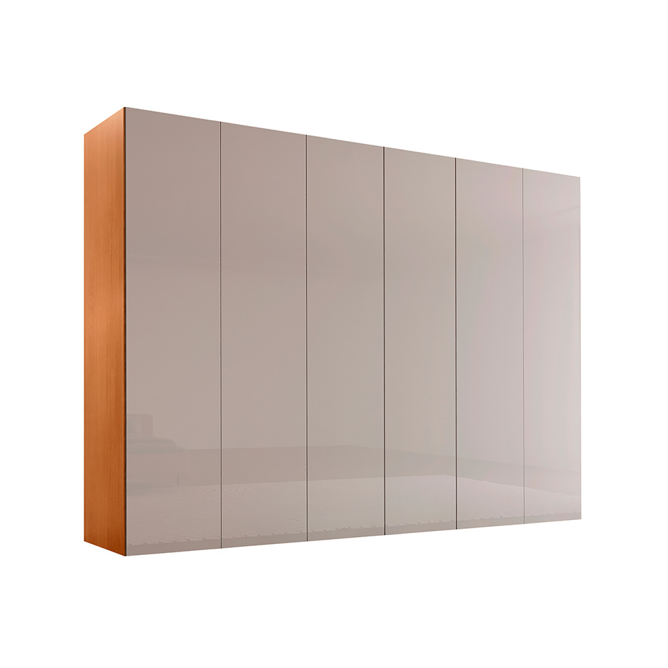 Guarda-Roupa Casal Pulse 100% MDF 6 Portas 6 Gavetas Naturalle e Off White