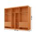 Guarda-Roupa Casal Pulse 100% MDF 6 Portas 6 Gavetas Naturalle e Off White