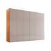 Guarda-Roupa Casal Pulse 100% MDF 6 Portas 6 Gavetas Naturalle e Off White