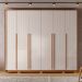 Guarda-Roupa Casal Quintus Ripado 6 Portas 6 Gavetas Freijó e Off White