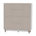 Guarda-Roupa Casal Retrô 4 Portas 3 Gavetas Branco
