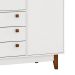 Guarda-Roupa Casal Retrô 4 Portas 3 Gavetas Branco