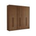 Guarda-Roupa Casal Ripado Portugal 6 Portas 6 Gavetas Cacau