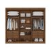 Guarda-Roupa Casal Ripado Portugal 6 Portas 6 Gavetas Cacau